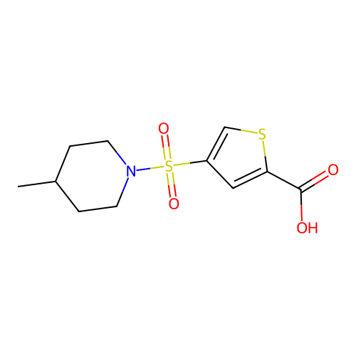 4-((4-Methylpiperidin-1-yl)sulfonyl)thiophene-2-carboxylic acid structure