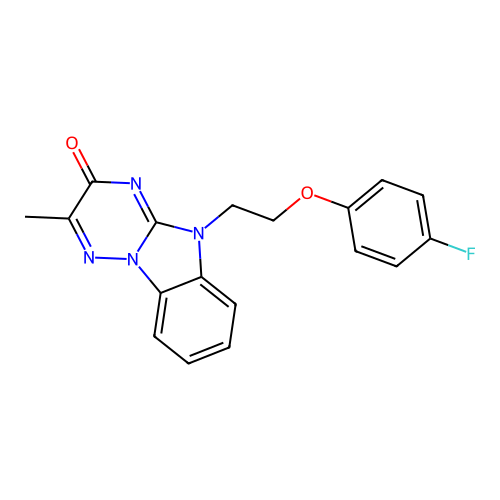 5-[2-(4-Fluorophenoxy)ethyl]-2-methyl-[1,2,4]triazino[2,3-a]benzimidazol-3-one structure