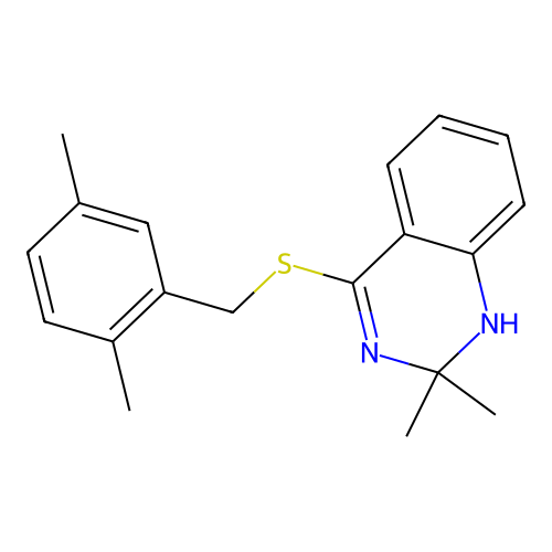 4-[(2,5-dimethylphenyl)methylsulfanyl]-2,2-dimethyl-1H-quinazoline structure