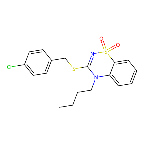4-butyl-3-[(4-chlorophenyl)methylsulfanyl]-1 structure