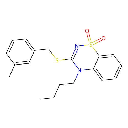 4-butyl-3-[(3-methylphenyl)methylsulfanyl]-1 structure