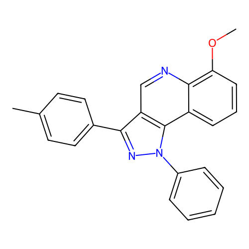 6-methoxy-3-(4-methylphenyl)-1-phenyl-1H-pyrazolo[4,3-c]quinoline structure