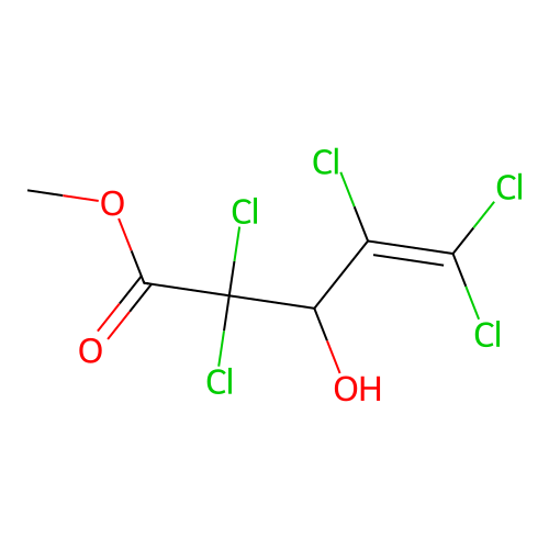 Methyl 2,2,4,5,5-pentachloro-3-hydroxy-4-pentenoate structure