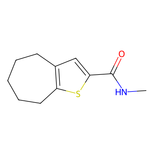 N-methyl-5,6,7,8-tetrahydro-4H-cyclohepta[b]thiophene-2-carboxamide structure