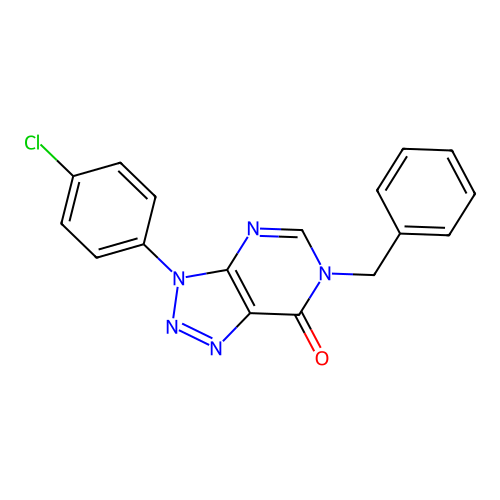 6-Benzyl-3-(4-chlorophenyl)triazolo[4,5-d]pyrimidin-7-one structure