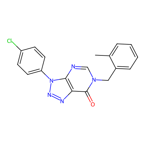 3-(4-Chlorophenyl)-6-[(2-methylphenyl)methyl]triazolo[4,5-d]pyrimidin-7-one structure