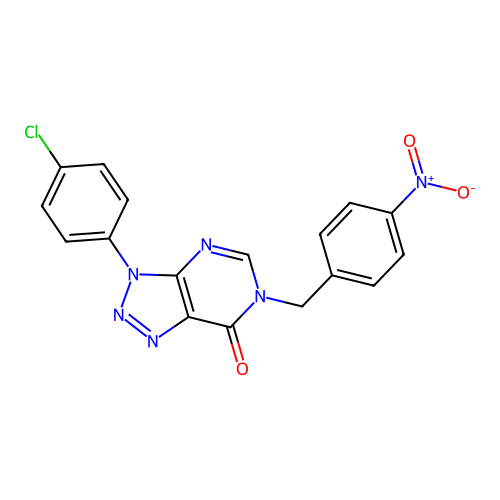 3-(4-Chlorophenyl)-6-[(4-nitrophenyl)methyl]triazolo[4,5-d]pyrimidin-7-one structure