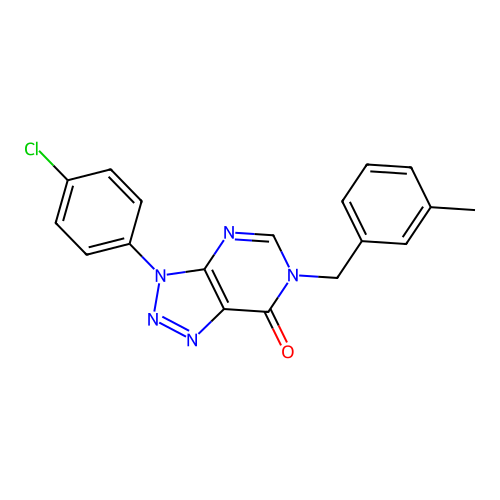3-(4-Chlorophenyl)-6-[(3-methylphenyl)methyl]triazolo[4,5-d]pyrimidin-7-one structure