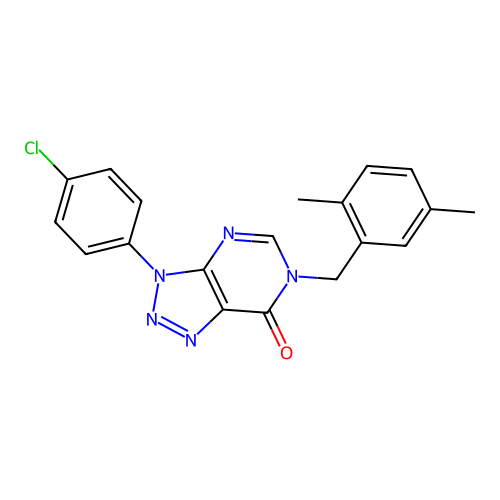3-(4-Chlorophenyl)-6-[(2,5-dimethylphenyl)methyl]triazolo[4,5-d]pyrimidin-7-one structure