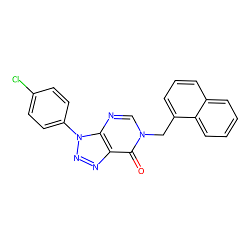 3-(4-Chlorophenyl)-6-(naphthalen-1-ylmethyl)triazolo[4,5-d]pyrimidin-7-one structure