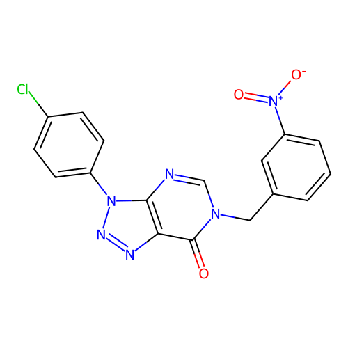 3-(4-Chlorophenyl)-6-[(3-nitrophenyl)methyl]triazolo[4,5-d]pyrimidin-7-one structure