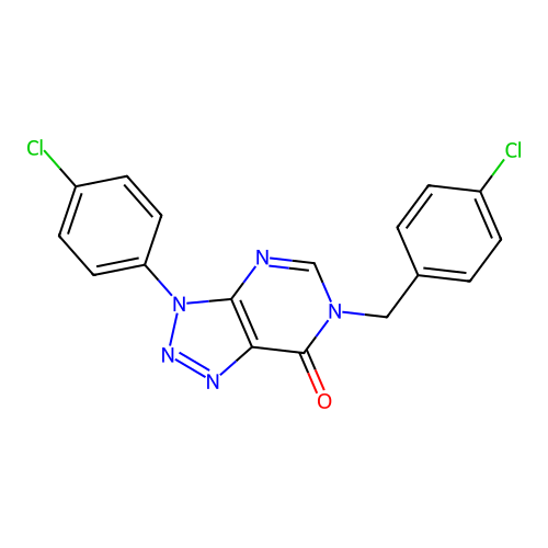3-(4-Chlorophenyl)-6-[(4-chlorophenyl)methyl]triazolo[4,5-d]pyrimidin-7-one structure