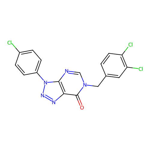 3-(4-Chlorophenyl)-6-[(3,4-dichlorophenyl)methyl]triazolo[4,5-d]pyrimidin-7-one structure