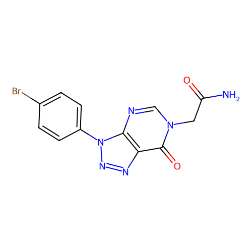 2-[3-(4-Bromophenyl)-7-oxotriazolo[4,5-d]pyrimidin-6-yl]acetamide structure