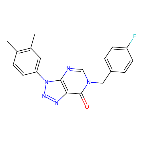 3-(3,4-Dimethylphenyl)-6-[(4-fluorophenyl)methyl]triazolo[4,5-d]pyrimidin-7-one structure