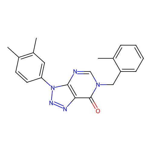 3-(3,4-Dimethylphenyl)-6-[(2-methylphenyl)methyl]triazolo[4,5-d]pyrimidin-7-one structure