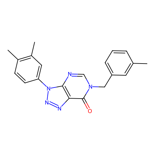 3-(3,4-Dimethylphenyl)-6-[(3-methylphenyl)methyl]triazolo[4,5-d]pyrimidin-7-one structure