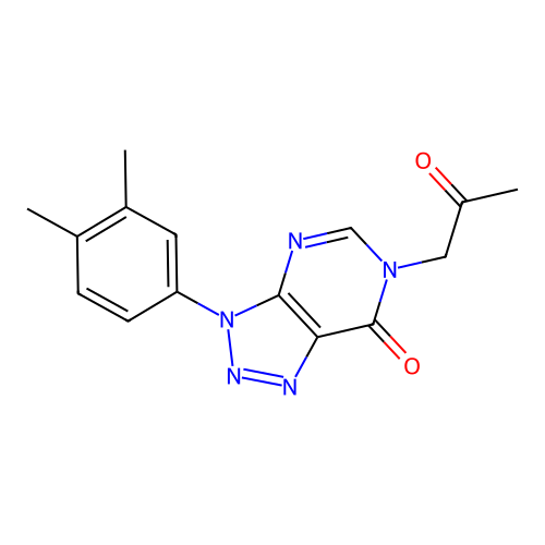 3-(3,4-Dimethylphenyl)-6-(2-oxopropyl)triazolo[4,5-d]pyrimidin-7-one structure
