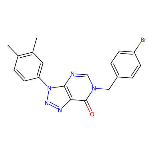 6-[(4-Bromophenyl)methyl]-3-(3,4-dimethylphenyl)triazolo[4,5-d]pyrimidin-7-one structure