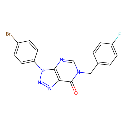 3-(4-Bromophenyl)-6-[(4-fluorophenyl)methyl]triazolo[4,5-d]pyrimidin-7-one structure