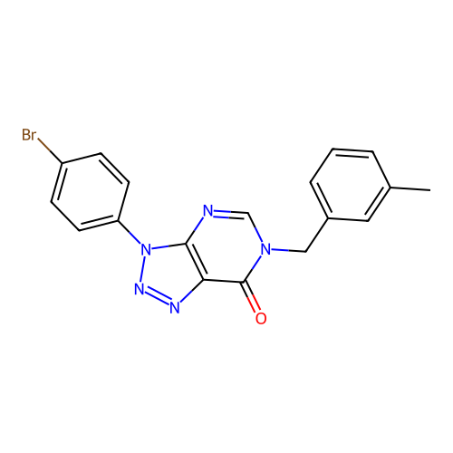 3-(4-Bromophenyl)-6-[(3-methylphenyl)methyl]triazolo[4,5-d]pyrimidin-7-one structure
