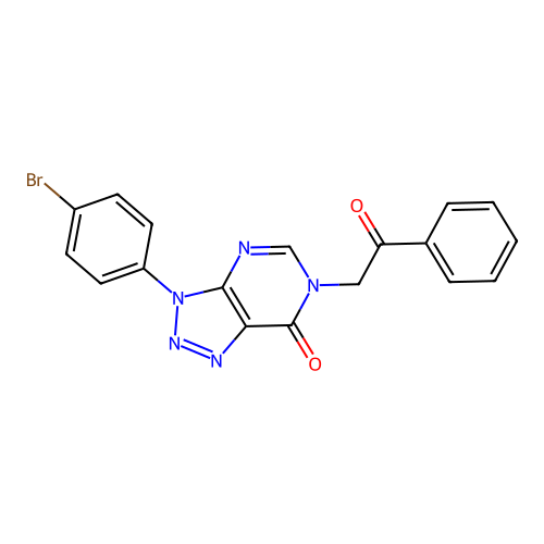 3-(4-Bromophenyl)-6-phenacyltriazolo[4,5-d]pyrimidin-7-one structure