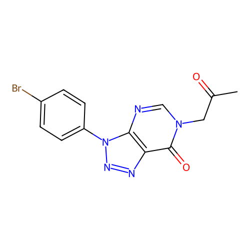 3-(4-Bromophenyl)-6-(2-oxopropyl)triazolo[4,5-d]pyrimidin-7-one structure
