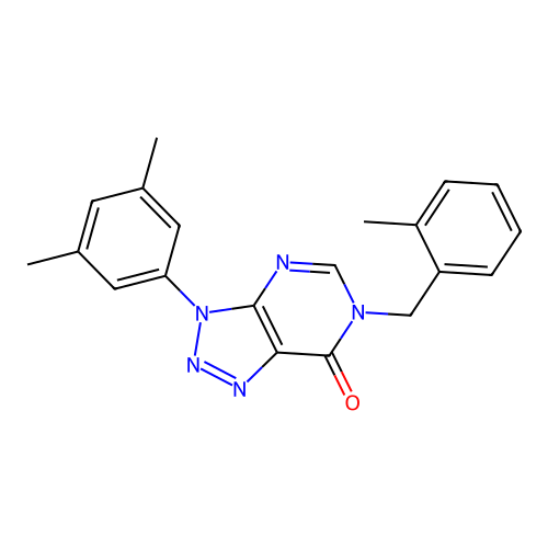 3-(3,5-Dimethylphenyl)-6-[(2-methylphenyl)methyl]triazolo[4,5-d]pyrimidin-7-one structure
