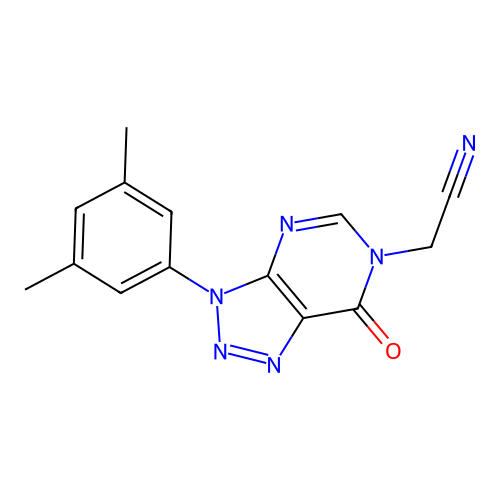 2-[3-(3,5-Dimethylphenyl)-7-oxotriazolo[4,5-d]pyrimidin-6-yl]acetonitrile structure