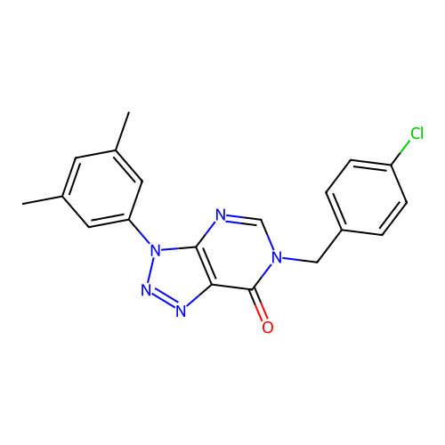 6-[(4-Chlorophenyl)methyl]-3-(3,5-dimethylphenyl)triazolo[4,5-d]pyrimidin-7-one structure