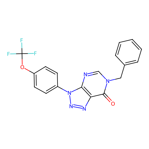 6-Benzyl-3-[4-(trifluoromethoxy)phenyl]triazolo[4,5-d]pyrimidin-7-one structure