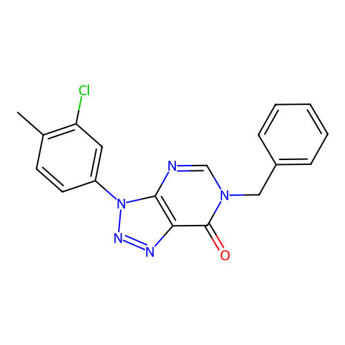 6-Benzyl-3-(3-chloro-4-methylphenyl)triazolo[4,5-d]pyrimidin-7-one structure