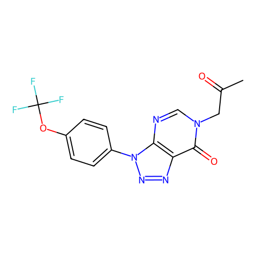 6-(2-Oxopropyl)-3-[4-(trifluoromethoxy)phenyl]triazolo[4,5-d]pyrimidin-7-one structure