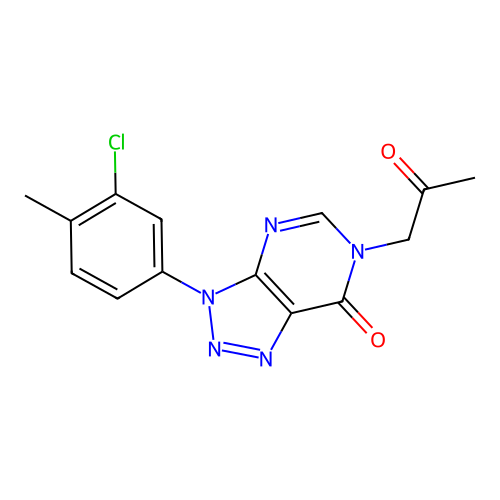 3-(3-Chloro-4-methylphenyl)-6-(2-oxopropyl)triazolo[4,5-d]pyrimidin-7-one structure