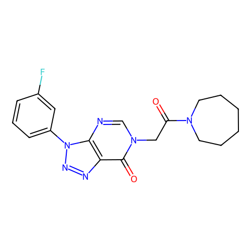 6-[2-(Azepan-1-yl)-2-oxoethyl]-3-(3-fluorophenyl)triazolo[4,5-d]pyrimidin-7-one structure