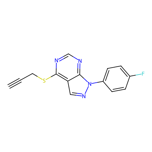 1-(4-Fluorophenyl)-4-prop-2-ynylsulfanylpyrazolo[3,4-d]pyrimidine structure