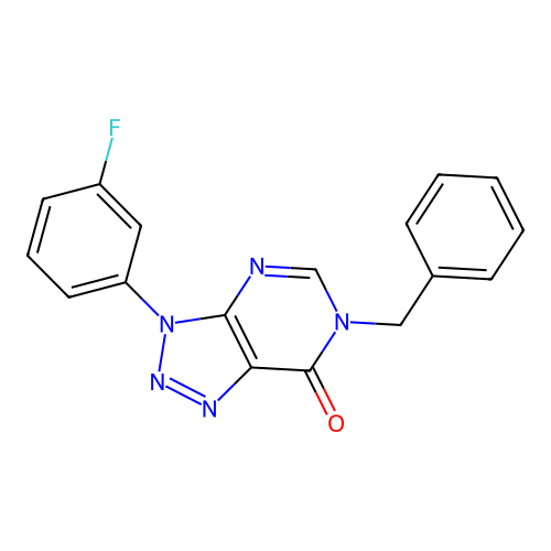 6-Benzyl-3-(3-fluorophenyl)triazolo[4,5-d]pyrimidin-7-one structure