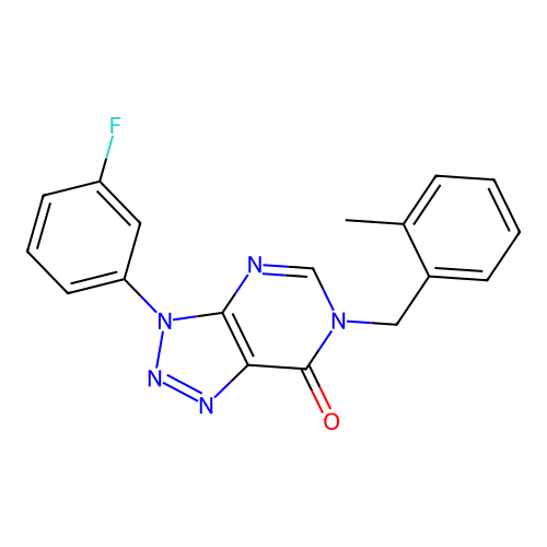 3-(3-Fluorophenyl)-6-[(2-methylphenyl)methyl]triazolo[4,5-d]pyrimidin-7-one structure