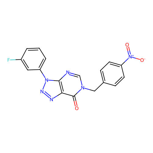 3-(3-Fluorophenyl)-6-[(4-nitrophenyl)methyl]triazolo[4,5-d]pyrimidin-7-one structure