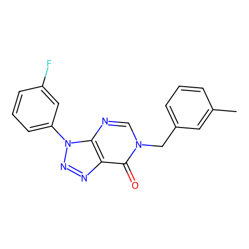 3-(3-Fluorophenyl)-6-[(3-methylphenyl)methyl]triazolo[4,5-d]pyrimidin-7-one structure