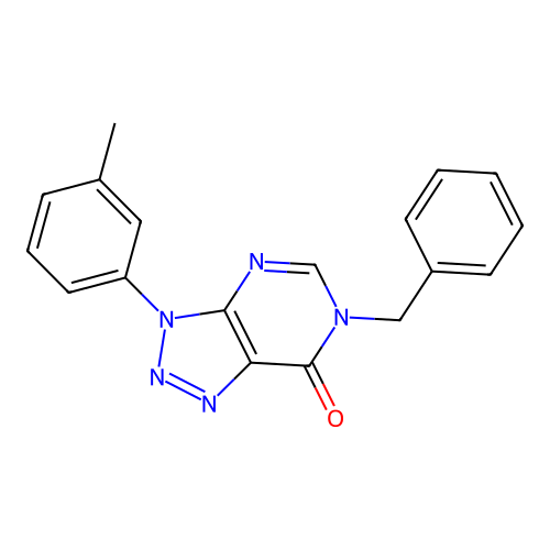 6-Benzyl-3-(3-methylphenyl)triazolo[4,5-d]pyrimidin-7-one structure