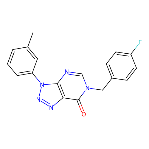 6-[(4-Fluorophenyl)methyl]-3-(3-methylphenyl)triazolo[4,5-d]pyrimidin-7-one structure