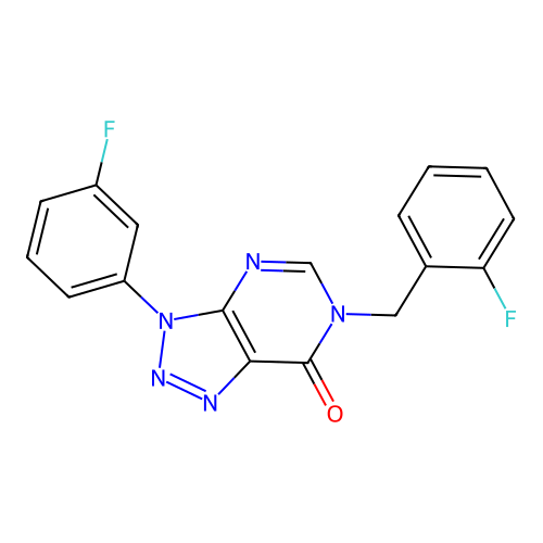 3-(3-Fluorophenyl)-6-[(2-fluorophenyl)methyl]triazolo[4,5-d]pyrimidin-7-one structure