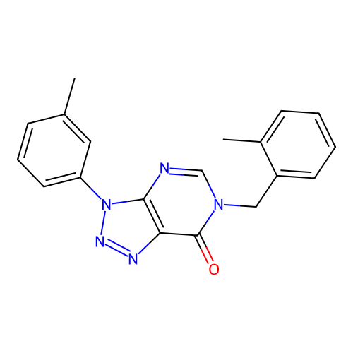 3-(3-Methylphenyl)-6-[(2-methylphenyl)methyl]triazolo[4,5-d]pyrimidin-7-one structure