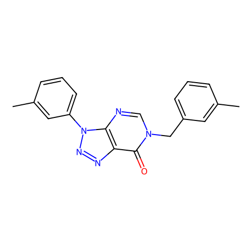 3-(3-Methylphenyl)-6-[(3-methylphenyl)methyl]triazolo[4,5-d]pyrimidin-7-one structure