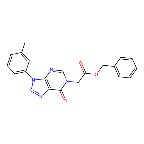 Benzyl 2-[3-(3-methylphenyl)-7-oxotriazolo[4,5-d]pyrimidin-6-yl]acetate structure