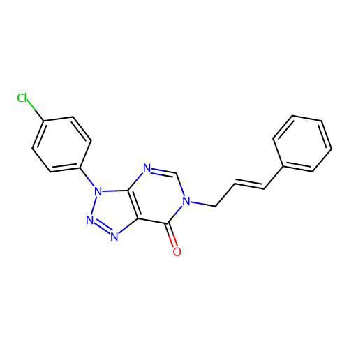 3-(4-chlorophenyl)-6-[(E)-3-phenylprop-2-enyl]triazolo[4,5-d]pyrimidin-7-one structure