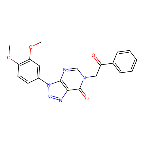 3-(3,4-Dimethoxyphenyl)-6-phenacyltriazolo[4,5-d]pyrimidin-7-one structure