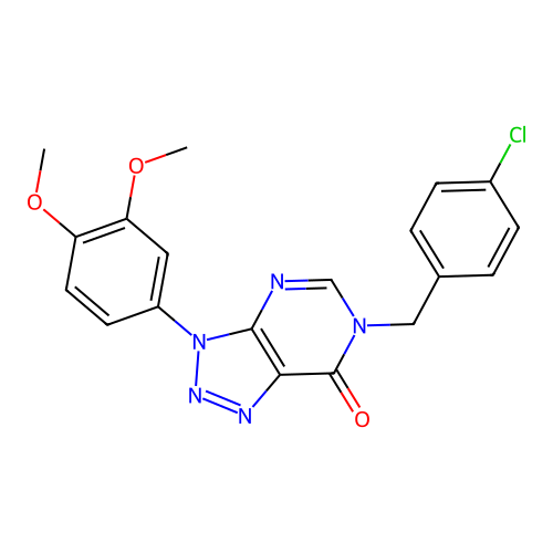 6-[(4-Chlorophenyl)methyl]-3-(3,4-dimethoxyphenyl)triazolo[4,5-d]pyrimidin-7-one structure