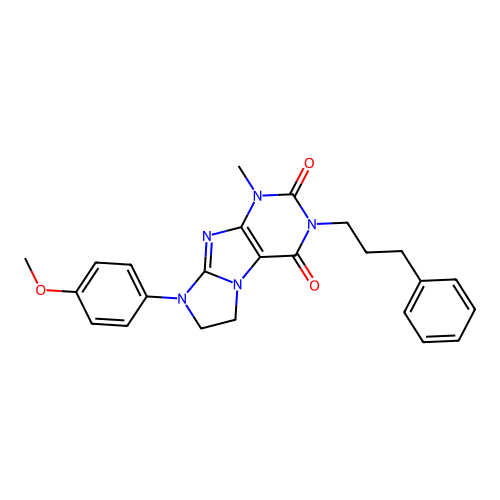 6-(4-methoxyphenyl)-4-methyl-2-(3-phenylpropyl)-7,8-dihydropurino[7,8-a]imidazole-1,3-dione structure